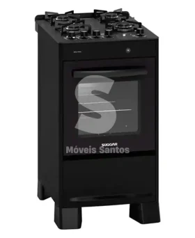FOGAO 4B SUGGAR PISO NEO MAX MESA VIDRO PRETO