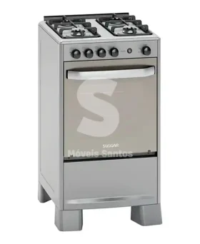 FOGAO 4B SUGGAR PISO SELECT MESA INOX PRATA