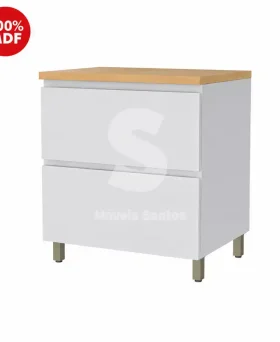 BALCAO NESHER 1P 1G RAINHA 80CM BRANCO/NATURE 500691