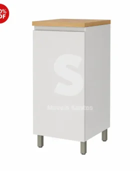BALCAO NESHER 1P ABRIR RAINHA 40CM BRANCO/NATURE 500861