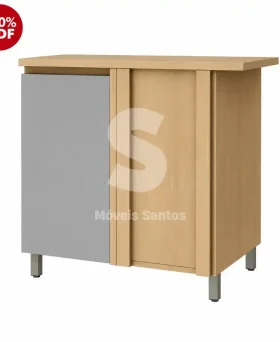 BALCAO NESHER CANTO 1P ABRIR RAINHA 92CM NATURE/VERDE 500735