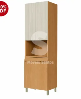 PANELEIRO NESHER 4P 1G SIMONE MENDES 70CM CARVALHO/GREIGE 500959