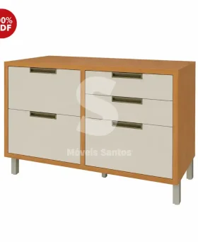 BALCAO NESHER 1P 4G IMPERATRIZ 120CM FREIJO/OFF WHITE 500365