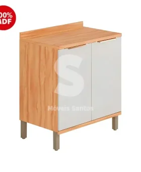 BALCAO RONIPA 2P ABRIR SAUVIGNON 80CM AMENDOA/OFF WHITE