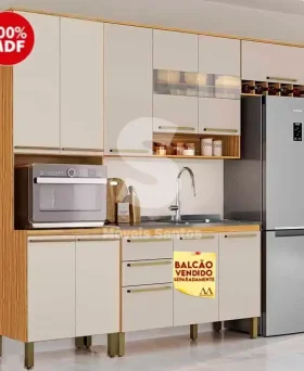 COZINHA RONIPA NAPOLI PRIME TORRE QUENTE AMENDOA/OFF WHITE