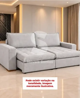ESTOFADO DESIGN MILANO RETRATIL CAMA SATURNO GELO
