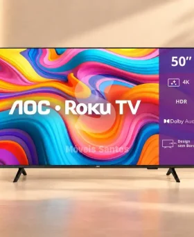 SMART TV AOC 50U7066/78G DLED 50" 4K ROKU 4 HDMI 1 USB WIFI INTEGRADO