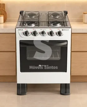 FOGAO 4B BRASLAR PISO NEW SIRIUS SIMPLES BRANCO