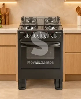 FOGAO 4B BRASLAR PISO NEW SIRIUS PLUS AUTOMATICO BLACK