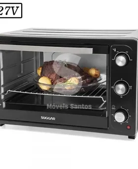 FORNO ELETRICO SUGGAR 50L 127V PRETO